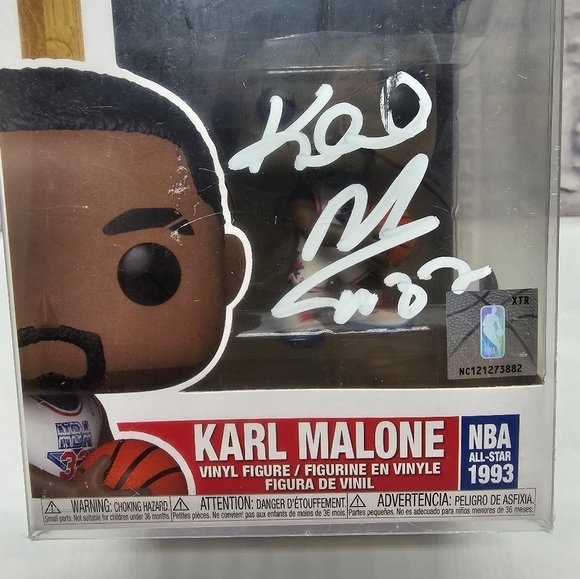 Karl Malone SIGNED FUNKO Pop #140 COA NBA All-Stars Edition Protective Case - Picture 9 of 12